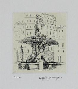 OLIVA Sigfrido 1942,Bernini Fountain, Rome,Gormleys Art Auctions GB 2019-06-18