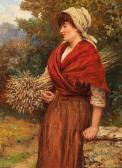 OLIVER William 1823-1901,A Girl with a Bundle of Grain,Palais Dorotheum AT 2020-05-13