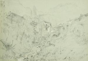 OLIVER William 1804-1853,Anfo , near Lago d' Iseo, Italy,1838,John Nicholson GB 2022-11-20