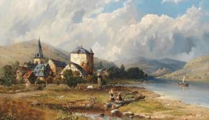 OLIVER William 1804-1853,The Moselle,1852,Bonhams GB 2022-03-09