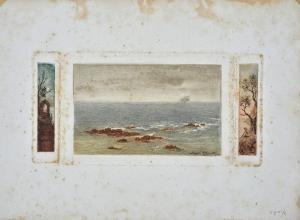 OLIVETTI Luigi 1856-1941,Mare in tempesta,1909,Galleria Pananti Casa d'Aste IT 2021-10-15