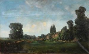 OLIVETTI Salvatore 1833-1902,A landscape with grazing cows,Bruun Rasmussen DK 2021-12-06