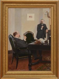 OLLIVIER GASTON,TWO LAWYERS,1909,Stair Galleries US 2016-06-25