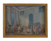 OLLIVIER Michel Barthélémy 1712-1784,English Tea in the Salon des Quatre Glaces at t,Dallas Auction 2024-01-31