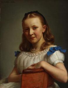 OLRIK Henrik 1830-1890,Portrait of a young girl, presumably Chatrine Mari,Bruun Rasmussen 2021-08-09