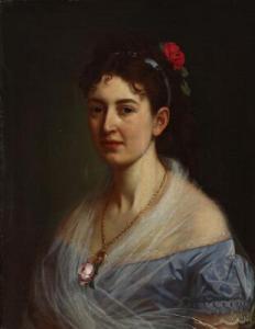 OLRIK Henrik,Portrait of Sophie Magdalena Raben-Levetzau (1846–,1869,Bruun Rasmussen 2021-03-01