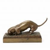 OLRIK Povl 1878-1928,A dog digging in the ground,Bruun Rasmussen DK 2016-08-15