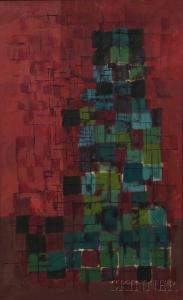 Olschewski Alfred 1921-2001,Red Abstract # 1,5400,Skinner US 2016-12-15