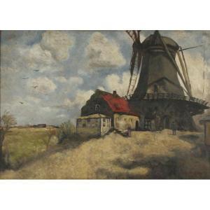 OLSEN Carl G 1893,Dutch landscape with windmill,1931,Ripley Auctions US 2011-09-17