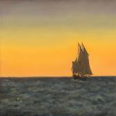 OLSEN Christian Benjamin,Seascape with a sailing ship at sunset,1901,Bruun Rasmussen 2013-09-16