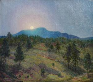 OLSON Albert Byron 1885-1940,Moonrise,1920,Hindman US 2016-11-10