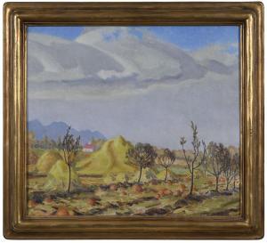 OLSON Albert Byron 1885-1940,The Pumpkin Patch,Brunk Auctions US 2021-02-11