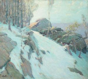 OLSON ROLLE AUGUST HERMAN 1875-1941,"Rocks and Snow",1925,Sloans & Kenyon US 2013-02-16