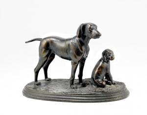 OMERTH Georges 1895-1925,Chienne et chiot,20th century,Adjug'art FR 2023-07-26