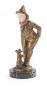 OMERTH Georges 1895-1925,Pierrot mit Männchen machendem Hund,1910,Nagel DE 2018-07-04