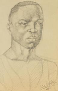 Onabolu Aina 1882-1963,Portrait of a young man,1930,Rosebery's GB 2023-11-29