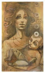 ONE Mear 1971,Modern figurative with mother and child,John Moran Auctioneers US 2017-11-14