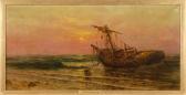 ONGLEY William 1836-1890,Shipwreck at sunset.,Eldred's US 2009-07-23