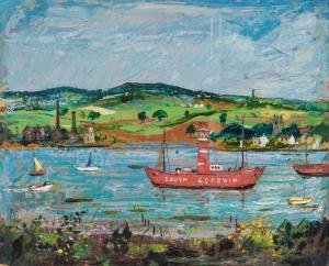 ONNES Harm Kamerlingh 1893-1985,Vuurtorenboot (Lightship),1972,AAG - Art & Antiques Group 2023-12-11