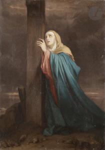 ONSLOW Edouard Amable 1830-1904,Vierge au pied de la croix,Ader FR 2021-01-27