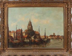 OOMS P 1800-1800,holländischen Hafenszene,1930,Twents Veilinghuis NL 2016-07-08