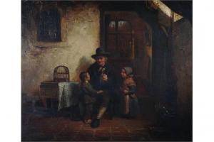 OOSTENGA Thomas Tekes,A Cottage Interior with a Seated Man Holding a Toy,John Nicholson 2015-02-25