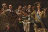 OOSTERLINCK Gregorius,A tavern interior with soldiers merrymaking around,1637,Christie's 2013-05-07