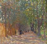 OPHEY Walter 1882-1930,Impressionistische Allee mit Staffage,Wendl DE 2019-10-24