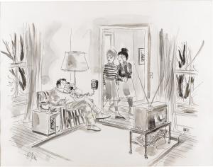 OPIE Everett 1947,Original New Yorker cartoon illustration,1979,Heritage US 2007-12-12