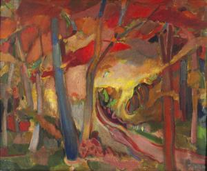 OPITZ Walter 1929-2003,Fauvist Forest Landscape,1986,Simon Chorley Art & Antiques GB 2019-04-16