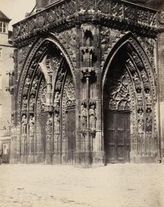 OPPENHEIM F August,West portal of the Frauenkirche in Nuremberg,c.1854,Galerie Bassenge 2022-12-07