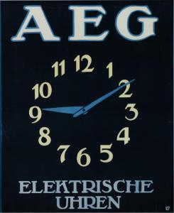 OPPENHEIM Louis 1879-1936,Elektrische Uhren AEG,1912,Sotheby's GB 2022-05-06