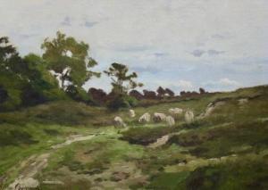 OPPENOORTH Willem J 1847-1905,Heidelandschap met schapen,Venduehuis NL 2020-11-02