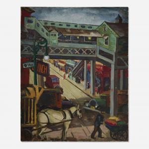 OPPER John 1908-1994,Ninth Avenue El (New York City),Toomey & Co. Auctioneers US 2024-02-15
