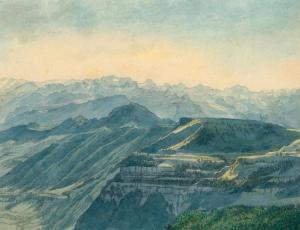 OPPERMANN Wilhelm Ulrich 1786-1852,Mountain landscape,Galerie Koller CH 2018-03-23