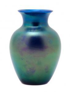 ORIENTALIST SCHOOL,Blue Glass Vase,Hindman US 2010-01-24