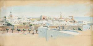 ORIENTALIST SCHOOL,Vue panoramique de la médina de Fès,1948,Mercier & Cie FR 2024-04-07