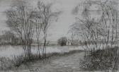 ORINEL Jean Pierre 1948,Landscape with Stream and House,Rachel Davis US 2010-10-23