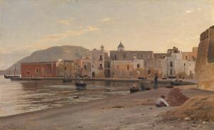 ORLOVSKII Vladimir Donatovich 1842-1914,Italian Harbour Scene,1874,MacDougall's GB 2023-03-25