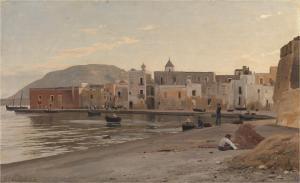 ORLOVSKII Vladimir Donatovich 1842-1914,Italian Harbour Scene,1874,MacDougall's GB 2023-06-21