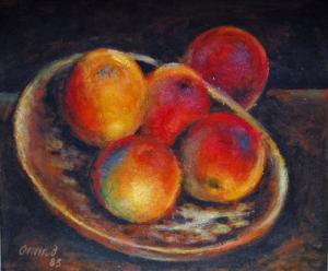 ORMROD Frank,Apples in a bowl, oil on board, signed lower left8,Lacy Scott & Knight 2008-09-13