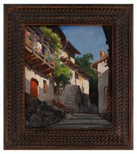 ORNATI Mario 1887-1955,Via di paese,1932,Casa d'Aste Santa Giulia IT 2024-02-24