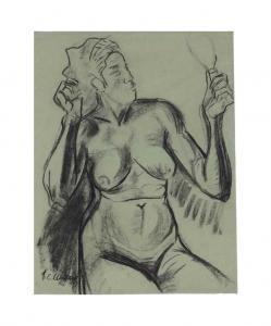OROZCO Jose Clemente 1883-1949,Nude with Mirror,1941,Christie's GB 2017-05-24