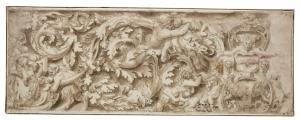 ORSI Lelio 1508-1587,ANIMALS AND PUTTI ENTWINED WITH ACANTHUS LEAVES,Sotheby's GB 2017-01-19