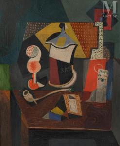 ORTIZ DE ZARATE Manuel 1887-1946,Composition cubiste à la pipe,1916,Millon & Associés FR 2023-11-21