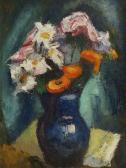 ORTIZ DE ZARATE Manuel 1887-1946,Still life of flowers in a blue vase,Rosebery's GB 2019-04-18