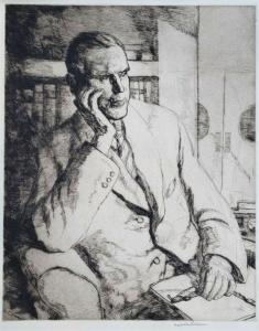 OSBORNE Malcolm 1880-1963,Portrait of Dr Robert Spence FRS (1905-1976,Duggleby Stephenson (of York) 2023-09-08