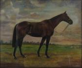 OSBOURN E B,Portrait of a standing bay racehorse,Canterbury Auction GB 2010-08-02