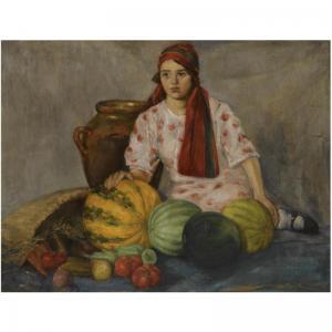 osipovich bukovetsky evgeny 1866-1948,UKRAINIAN GIRL WITH FRUIT,Sotheby's GB 2008-11-25