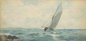 OSMENT Phil 1861-1947,Sailing Boat on Choppy Seas,Eastbourne GB 2020-05-13